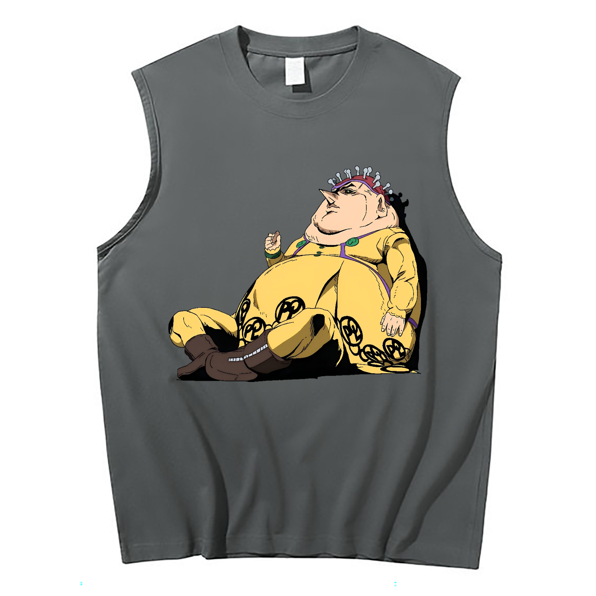 （画像用） ジョジョの奇妙な冒険 ポルポ JoJo's Bizarre Adventure Polpo コットン100％タンクトップ（フロントプリント）